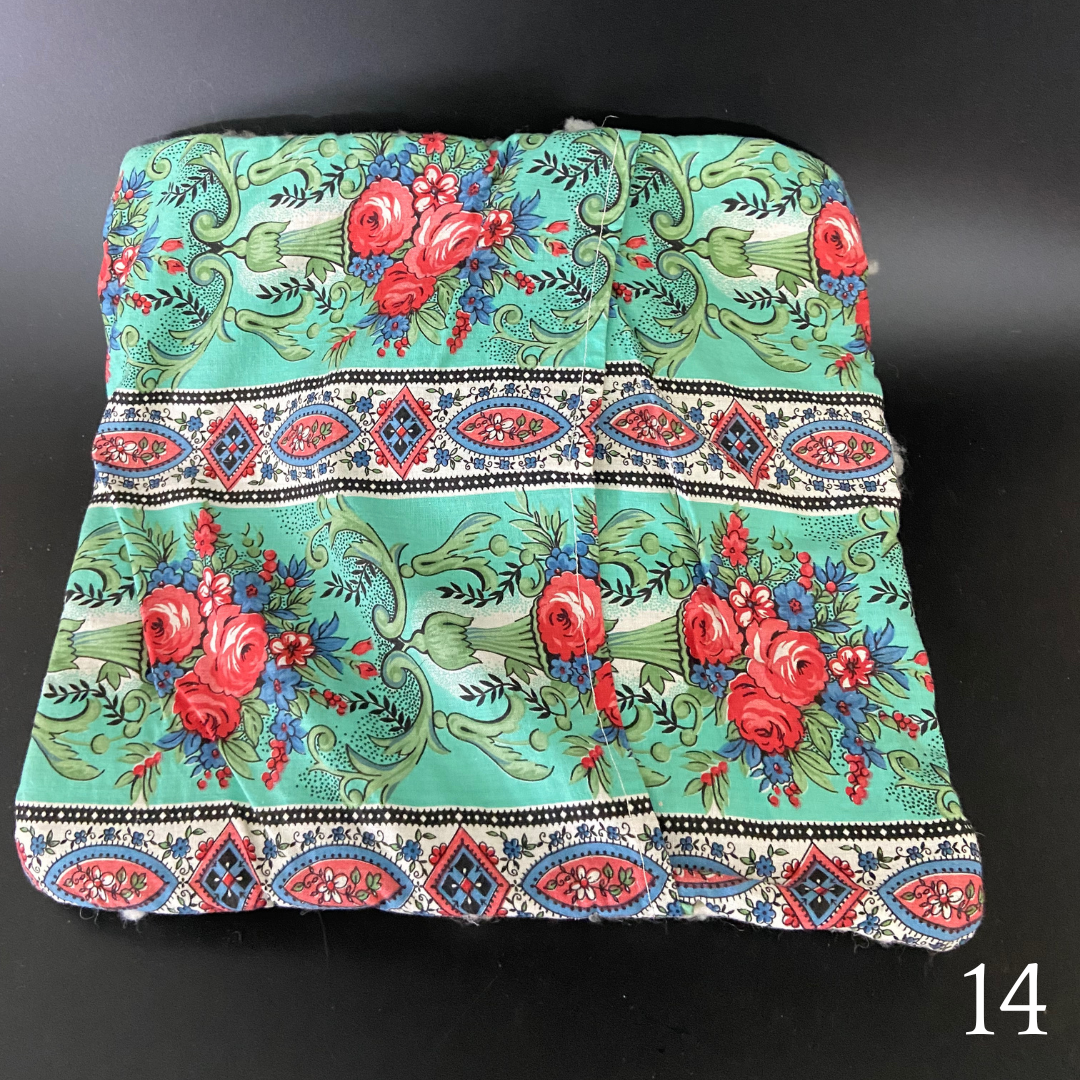 Capas de almofada de lã merina feltrada branca com verso em tecido reciclado #2