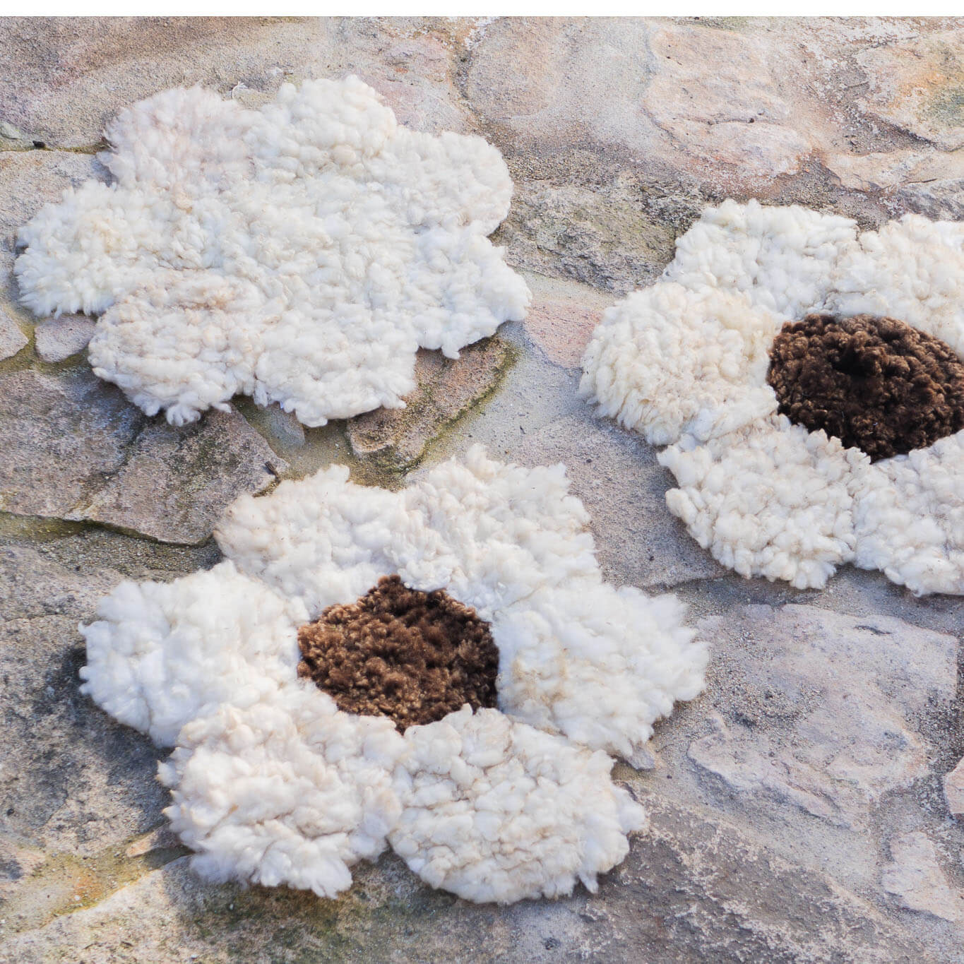 White flower/cloud rugs