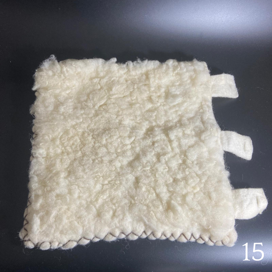 Capas de almofada de lã merina feltrada branca