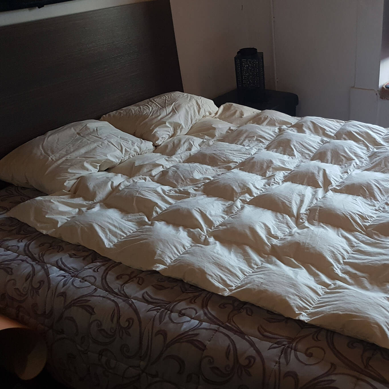 Edredão 170 cm x 205 cm (médio) com enchimento 100% lã e exterior em algodão orgânico